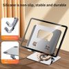 Lamsimoy Universal Laptop Stand with 360° Rotating Base, Adjustable Height Multi-Angle, Foldable Mounted Reading Bookshelf Silver Easy Install Easy to Use