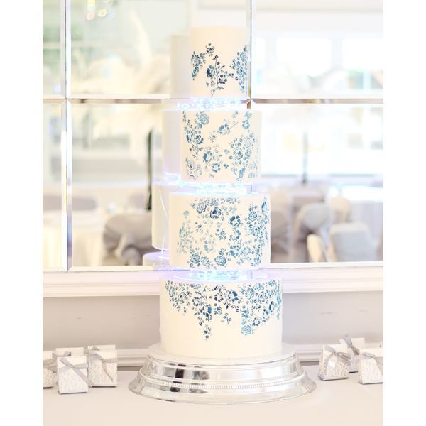 Floating Clear Acrylic Cake Separators, Sizes and Shapes, Round, Square or Heart Shaped
