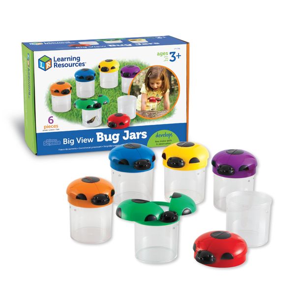 Learning Resources Big View Bug Jar, Outdoor Toys, Science Exploration, Set of 6