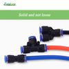Zwelocy Push to Connect Tee Fitting 3 Way T Shape Quick Push Lock Adapter 8pcs (10mm)
