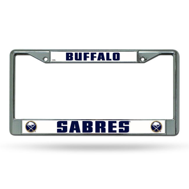 Rico Industries NHL Buffalo Sabres Standard Chrome License Plate Frame