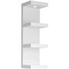 Versatile 4 Tier Wall Shelf Unit,White Lack Wall Shelf,Display Floating Shelf wi
