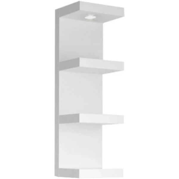 Versatile 4 Tier Wall Shelf Unit,White Lack Wall Shelf,Display Floating Shelf wi
