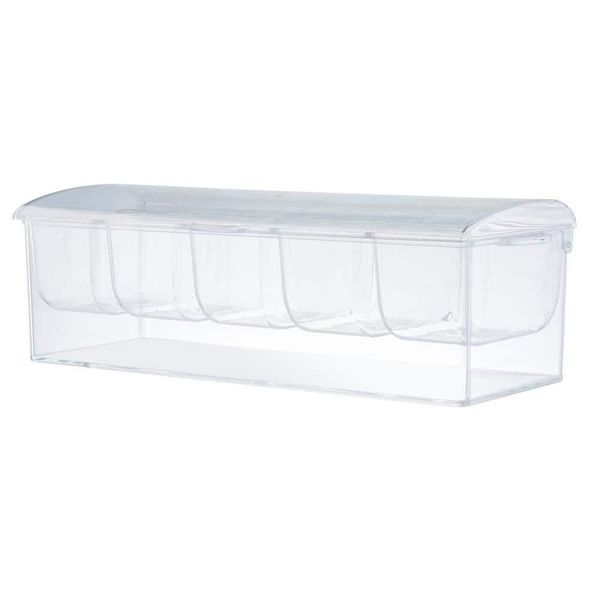 Chiller Collection 4-Compartment Condiment Dispenser with (5) 1.25-Pint Inserts