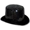 Novelties Direct Top Hat Topper Black Felt With Silver Sequins