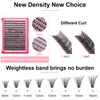 Cluster Eyelash Extensions (0.07D Curl 40D, 16mm)