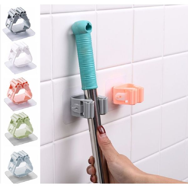 5-Pack Self-Adhesive Broom Mop Holders – Wall Mount No-Drill Organizer for Home
