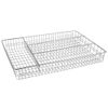 Home Basics Chrome Plated Steel Cutlery and Flatware Tray