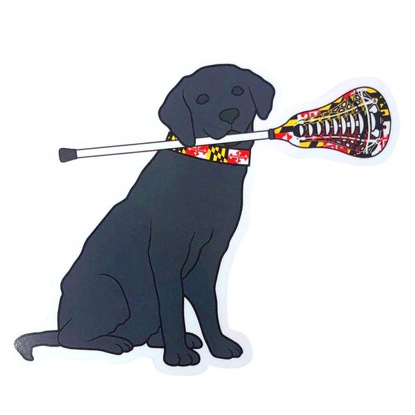 Maryland Black Lab Lacrosse Sticker / Sticker - Large / 1 / Black