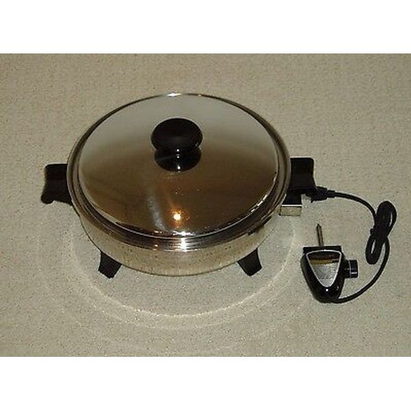 Health Craft Oil Core Waterless Electric Skillet Frying Pan # K7273 - EUC!