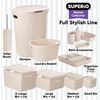 Ribbed Eco-Friendly Open Storage Bins Organizer, X-Large 22 Liter (8 Pack)