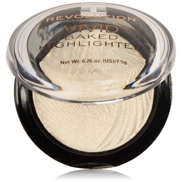 MAKEUP REVOLUTION Vivid Baked Highlighter,Gold(Golden Lights),7.5g