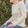 100% Merino Wool - Women's Midweight Base Layer - Long Sleeve Crew - Black - Medium