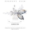 Vakkery Bride Wedding Hair Comb Slide Silver Crystal Bridal Headpieces Rhinestone Hair Accessories for Women and Girls