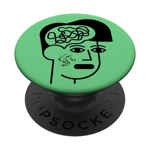 Brain Health Minimalistic Words Artistic Design PopSockets Swappable PopGrip
