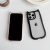 FLIRACON Cute Cat Ears Clear Phone Case Compatible with iPhone Case (Gray,for iPhone 12 Pro)