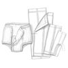 Kendall Handicare Garment Liner 7" X 17" Medium Absorbency - Case of 200 - Model 635