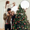 200 Pcs Silver Christmas Ornament Hanger String with Snaps for Tree Decorations