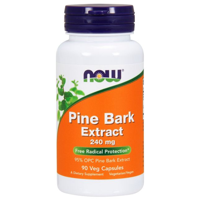 NOW Foods Pine Bark Extract, 240 mg, 90 Veg Capsules