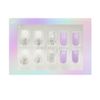 Press On Nails Medium Square Reusable Nail Tips Nails Glue Gel Fake Glitter