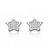 9ct White Gold Children's Stars Earrings