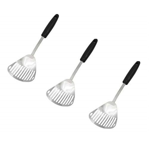 Chef Craft Stainless Steel Slotted Skimmer | 13-Inches Long | 3-Pack