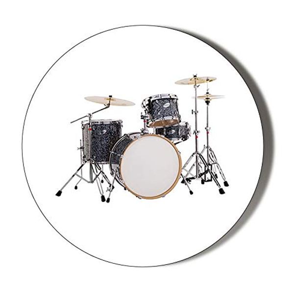 PEARL GREY DRUM KIT 58mm Handbag or Pocket Make Up Novelty Mirror