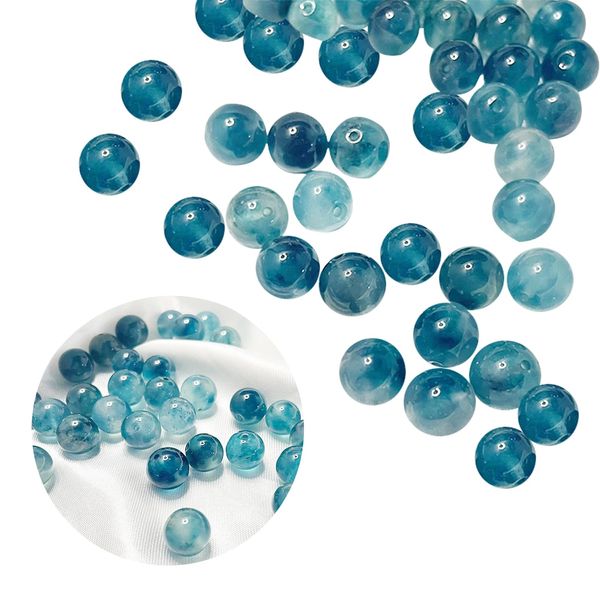 PAVIKE Natural Stone Beads, 25 Pieces, 0.4 inch (10 mm) Beads, Crafts, 0.4 inch (10 mm), Natural Beads, Round Loose Beads, Suitable for Jewelry Accessories, Craft Materials, Jewelry, Bracelet Making