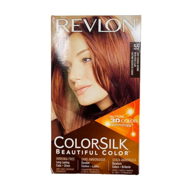 Revlon Colorsilk Beautiful 3D Color Technology Permanent Hair Color 55 Light Red