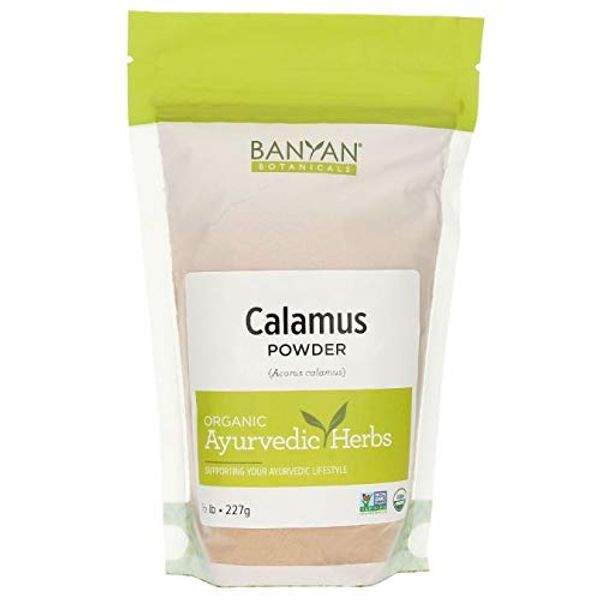 Banyan Botanicals Calamus Powder - Certified Organic, 1/2 Pound - Acorus Calamus - Highly Aromatic herb That is Used externally to Help Remove Massage Oil*