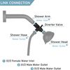 Evangeline Solid Brass Shower Diverter Valve G1/2" 3 Way Shower Arm Diverter (Black)