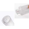 XUMIN 3PCS 250ML 8.8OZ Empty Refillable Clear Plastic Make Up Water Bottle with Double Screw Lid Toner Lotion Dispensing Jas Pot Vial Portable Cosmetic Container Holder for Travel and Daily Life
