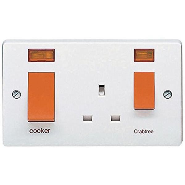 45A Cooker CON/SKT | SWITCHES/Socket OUTLETS Switch RANGES Electrical, 1 X Qty - 4521/31