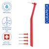 Curaprox Prime Plus Interdental Brushes, CPS 07 Holder with 5 Brushes, 0.7 mm to 2.5 mm