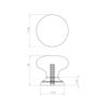 KOOPLES HARDWARE Mushroom Cupboard Knobs – Solid Brass Round Cabinet Knobs for Drawers, Doors & Wardrobes – Classic Domed Design with Timeless Appeal (30mm)