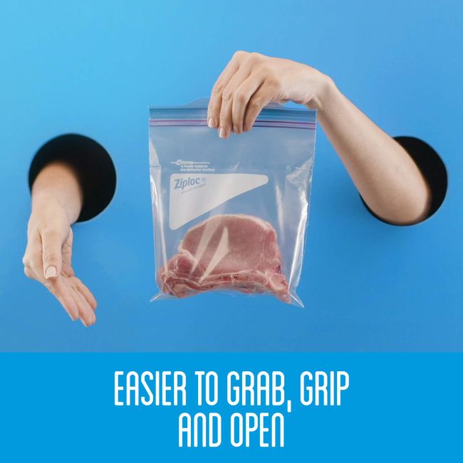 Ziploc Large Food Storage Freezer Bags, Grip 'n Seal Technology