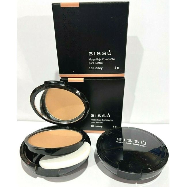 BISSU POWDER SEMI MATTE (MAQUILLAJE COMPACTO)  10 HONEY   8G  2 PACK