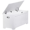39.4'' Large Toy Box Storage Organizer Cabinet Bed End Bench with Safty Hinge