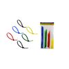 Multi-Coloured Cable Ties Set, 100 Pack, 4 Sizes 100-250mm, Assorted Colours