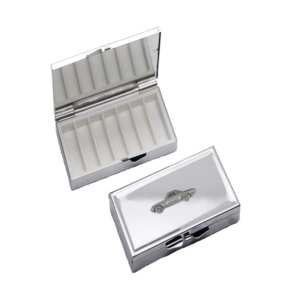Masda Cosmo refH 3D Pewter Effect Car On A Mirrored 7 Day Pill Box