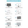 5 Set Plastic Slide Mount Tab, Privacy Screen Replacement Set Adhesive Strips and Holder Tabs for Computer