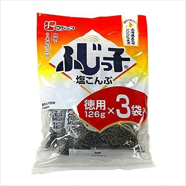 Fujikko Salt Konbu, 4.4 oz (126 g) x 3