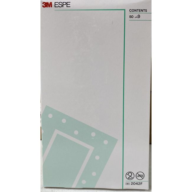 3M ESPE Fluid Resistant Triple Layer EN14683 Type II molded face msk 2042F 50pcs