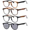 Eyekepper 4-Pack Round Full Coverage Ultrathin Flex Frame Reading Glasses Readers