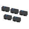 uxcell Mouse Microswitch 0.78N 1000w Hour 3 Pin Blue Toggle Axis Black Shell Micro Switch Repair Replacement Gaming Mouse 5pcs
