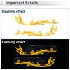 RATCHROLL Reflective Bumper Decal Reflective Yellow Irregular Long Tail Butterfly Pattern Reflective Car Sticker Personalized Decoration