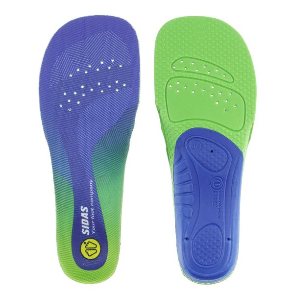 SIDAS Comfort Junior 2017 310896103 Insole, Blue x Green, 8.1 - 8.7 inches (20.5 - 22 cm)