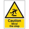 V Safety Eco Friendly Warning General - Caution Mind The Step - 300 X 400mm