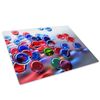 Blue Red 3D Marbles Glass Placemat Kitchen Table Mat Worktop Saver Protector