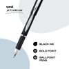 uniball Jetstream Stick Ballpoint Pen, Bold 1 Mm, Black Ink, Black Barrel
